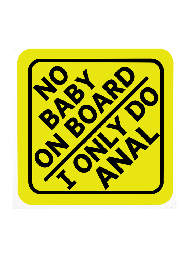 NO BABY ON BOARD - Kiss Cut Stickers product image (2)