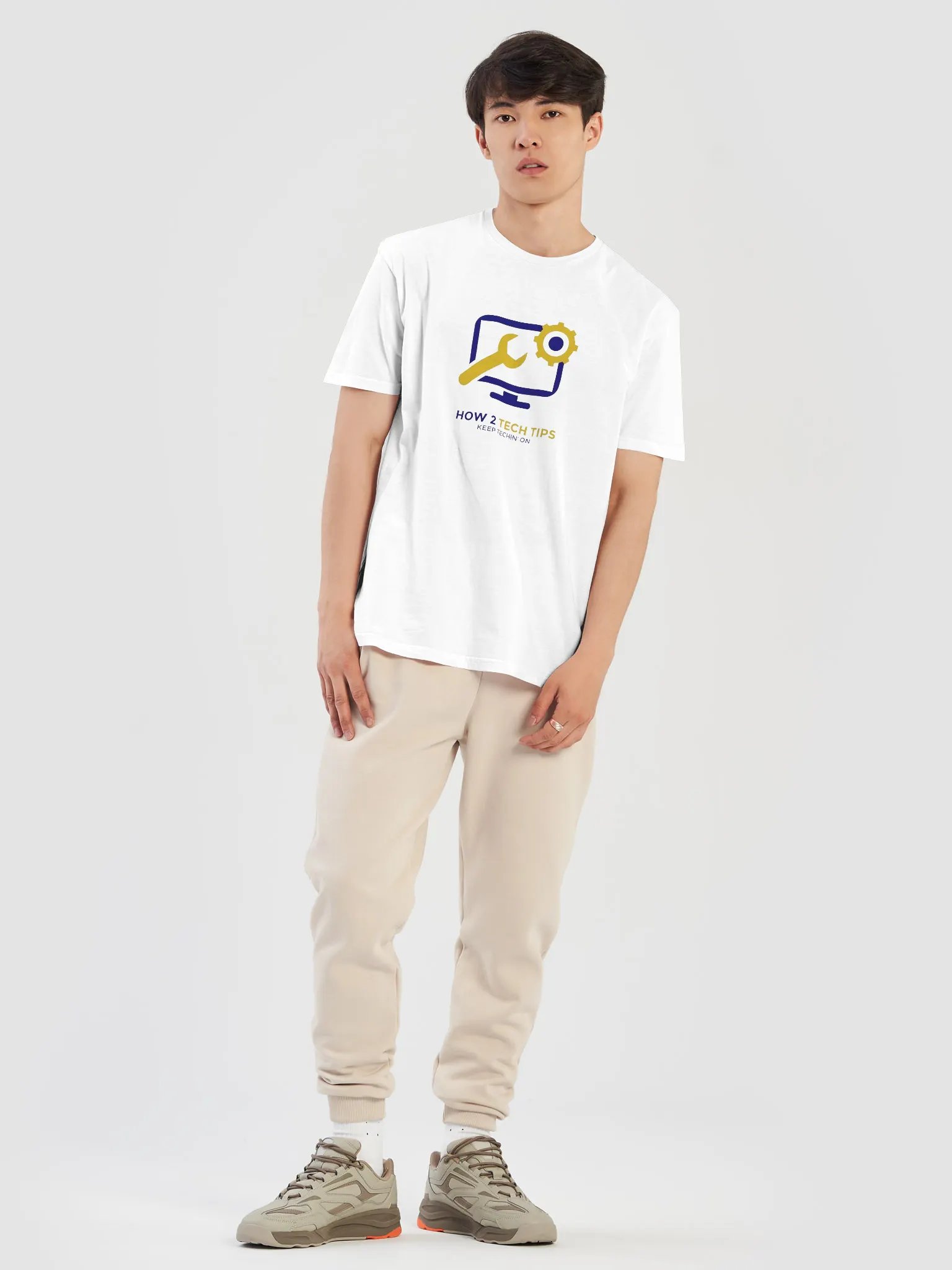 How2TechTips White T-Shirt Logo product image (7)