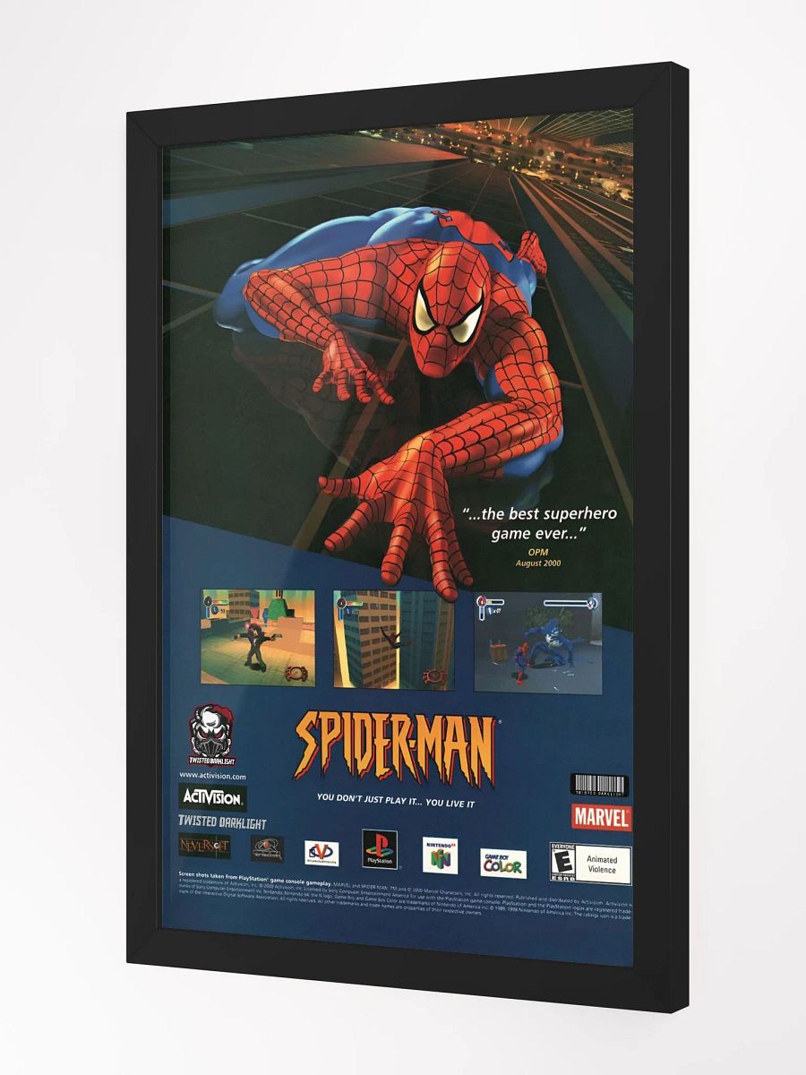 Spider-Man Game Advertisement Poster from 2000 - Size: 12" x 18" product image (1)