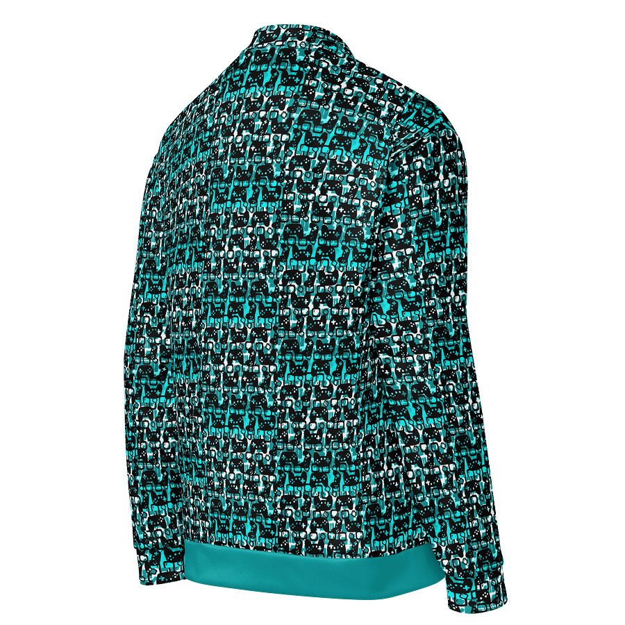 Story Lover Unisex Bomber Jacket (Teal and Black) product image (4)