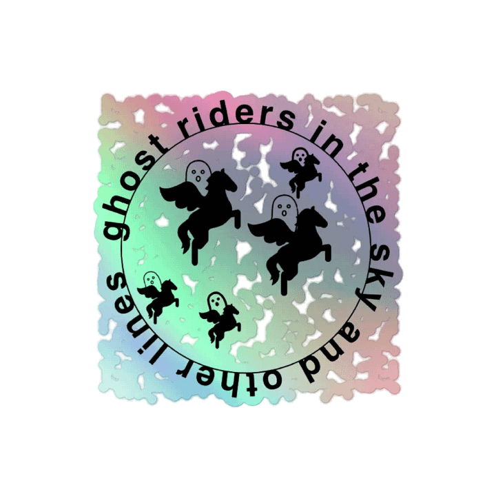 ghost riders in the sky and other lines circle design sticker product image (2)