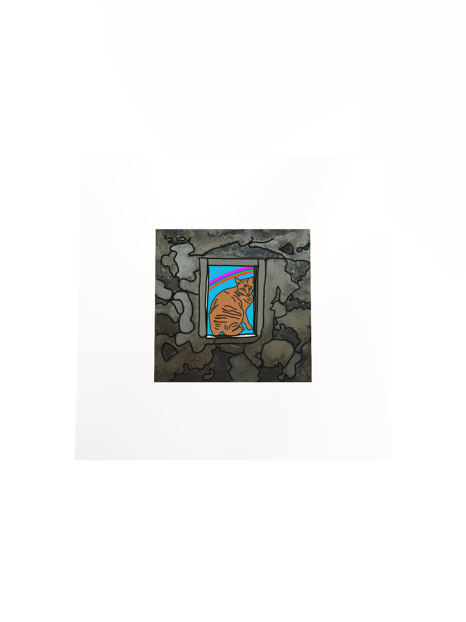 Jeju Island Art Poster - A cat product image (4)