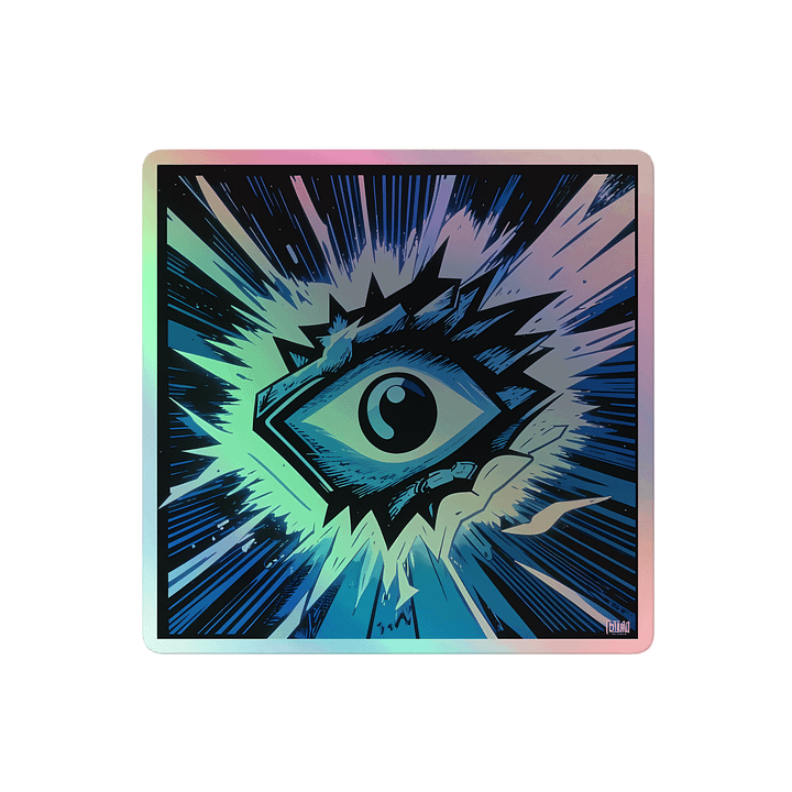 Electric Eye Holographic Sticker | Bold Art product image (2)