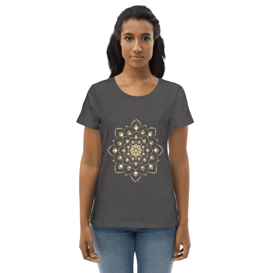 Golden-Brown Mandala Eco T-Shirt product image (2)