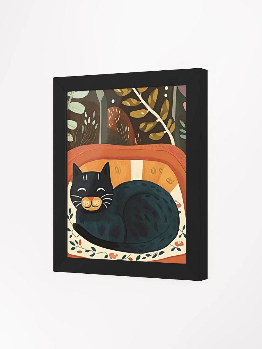 Modern Folk Art Cat Illustration – Cozy Vibes & Botanical Details product image (79)