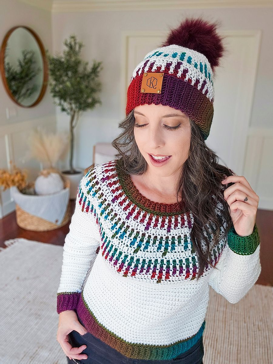 Mosaic Ridge Crochet Hat Pattern (Baby - Adult Sizes + Video Tutorial product image (4)