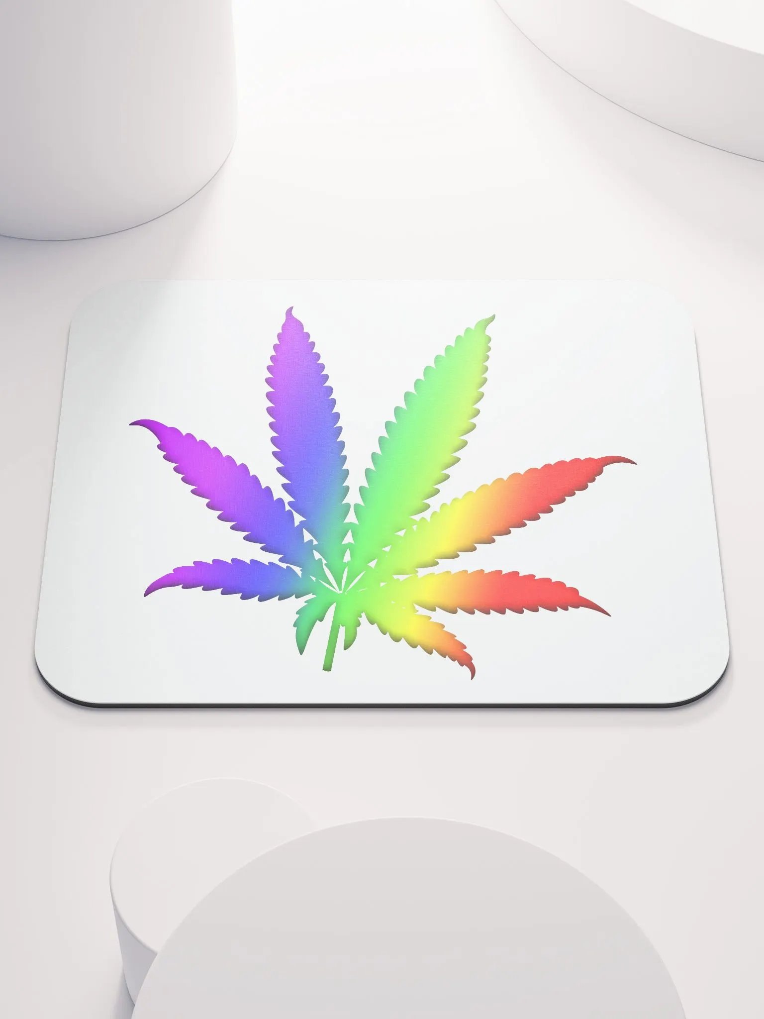 Rainbow Canna Canna Leaf Mousepad product image (1)
