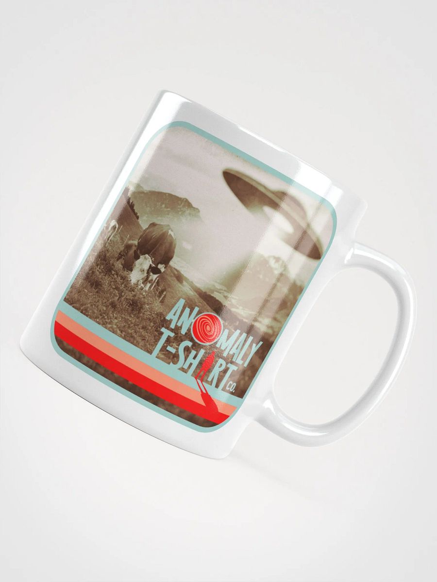 Vintage UFO Cattle Abduction White Mug product image (1)