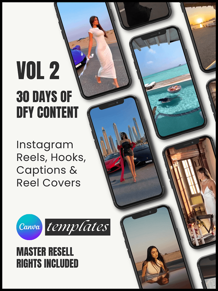Volume 2 - Instagram Reels, Hooks, Captions & Reel Covers - 30 days product image (1)