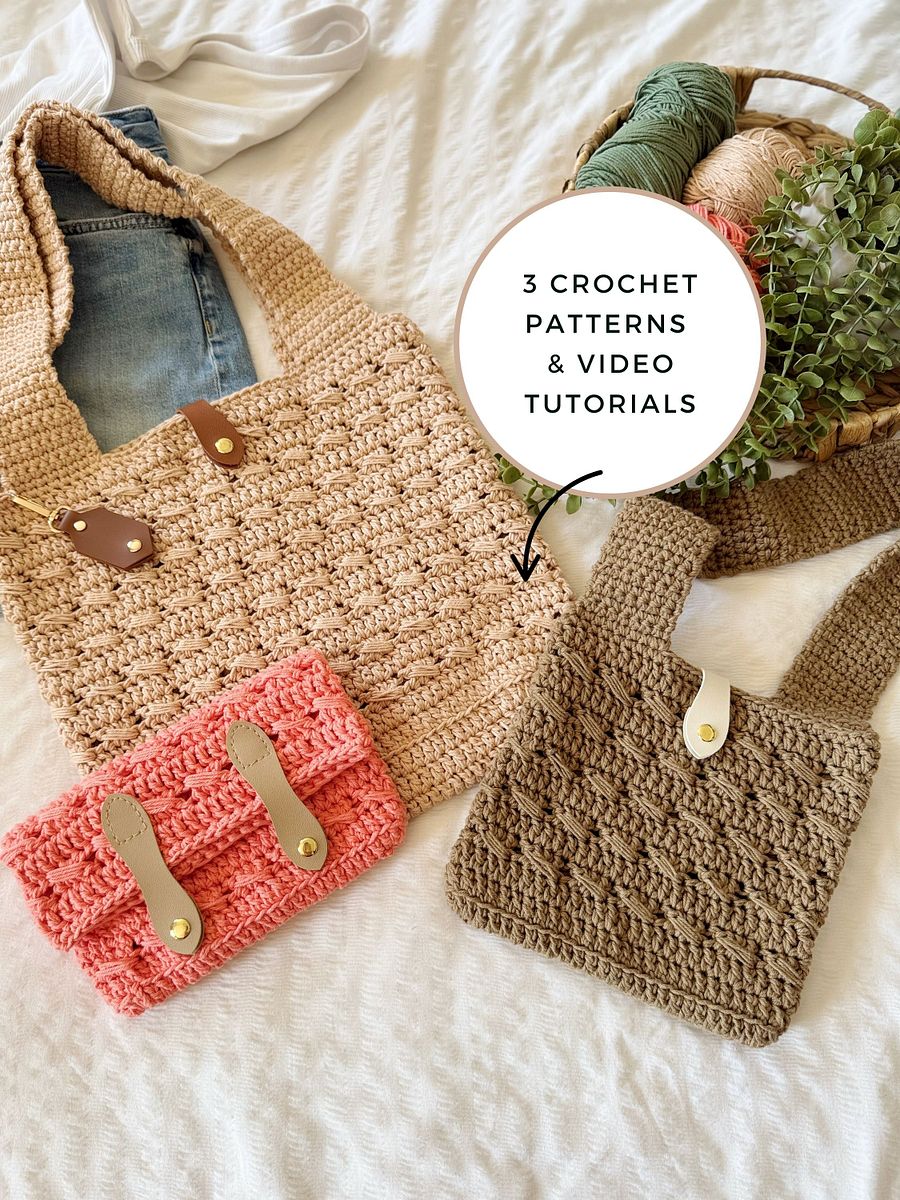 Coco Crochet Bag Collection Ebook: Clutch, Cross Body & Market Bag Patterns product image (1)