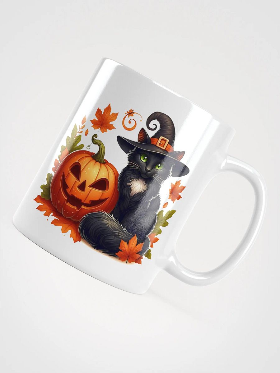 Halloween Mug, Black Cat Mug, Gift for Halloween Cat Lovers, Halloween Gift, Pumpkin Mug product image (10)