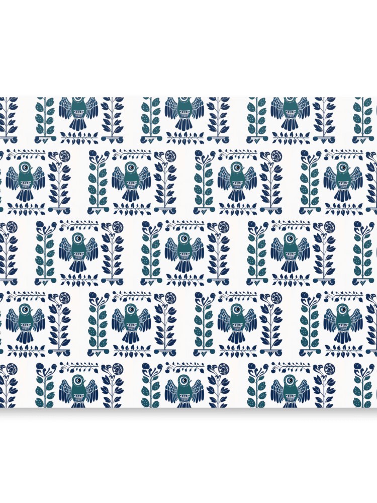 Folk Art Bird Wrapping Paper – A Touch of Tradition product image (2)