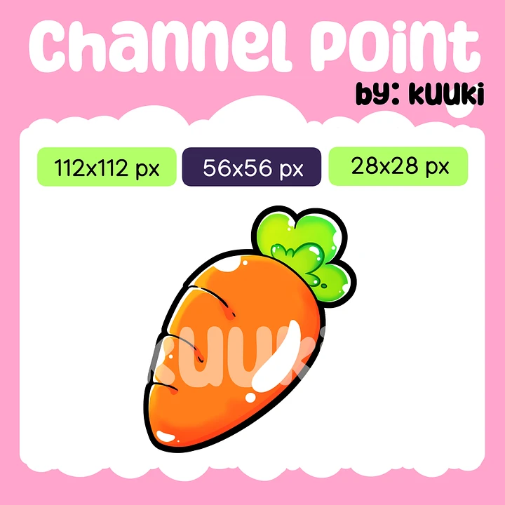 [Channel Point] Carrot | Twitch Channel Point Icon | Twitch Emotes | Stream Emotes | Discord | Channel Points Redeem product image (1)
