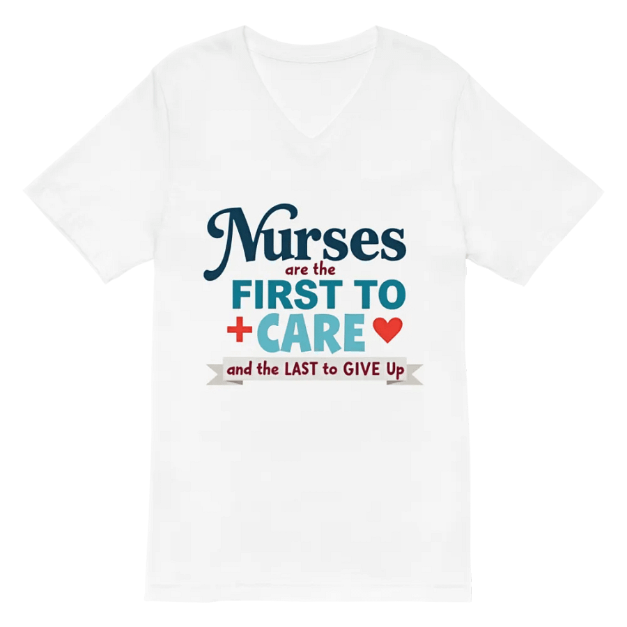 First to Care, Last to Give Up V-Neck Tee product image (2)