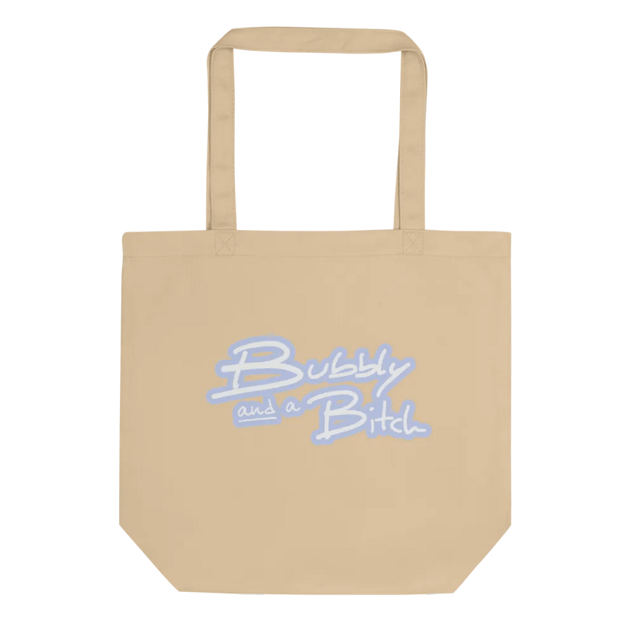 Bubbly and a B*tch (lined design, #BDCAEF) tote bag product image (4)