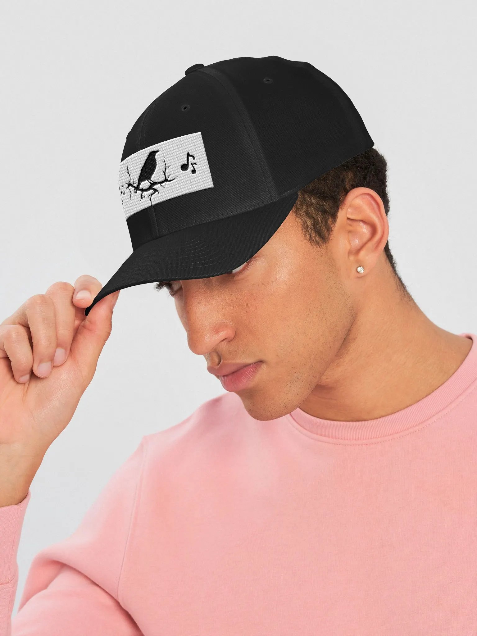 Premium Flexfit Cap with Crow & Notes Embroidery product image (3)