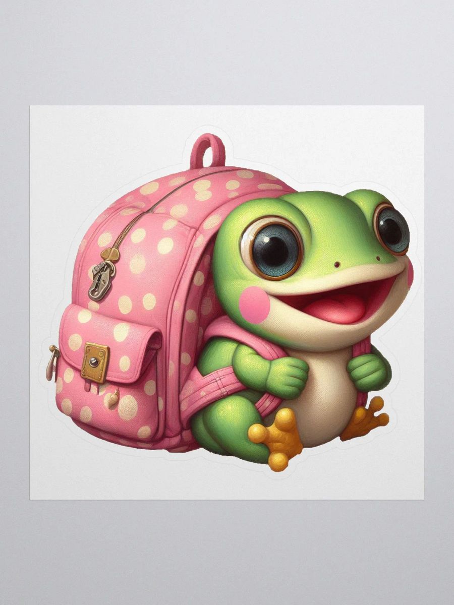 Backpacked Buddy Frog Sticker product image (1)