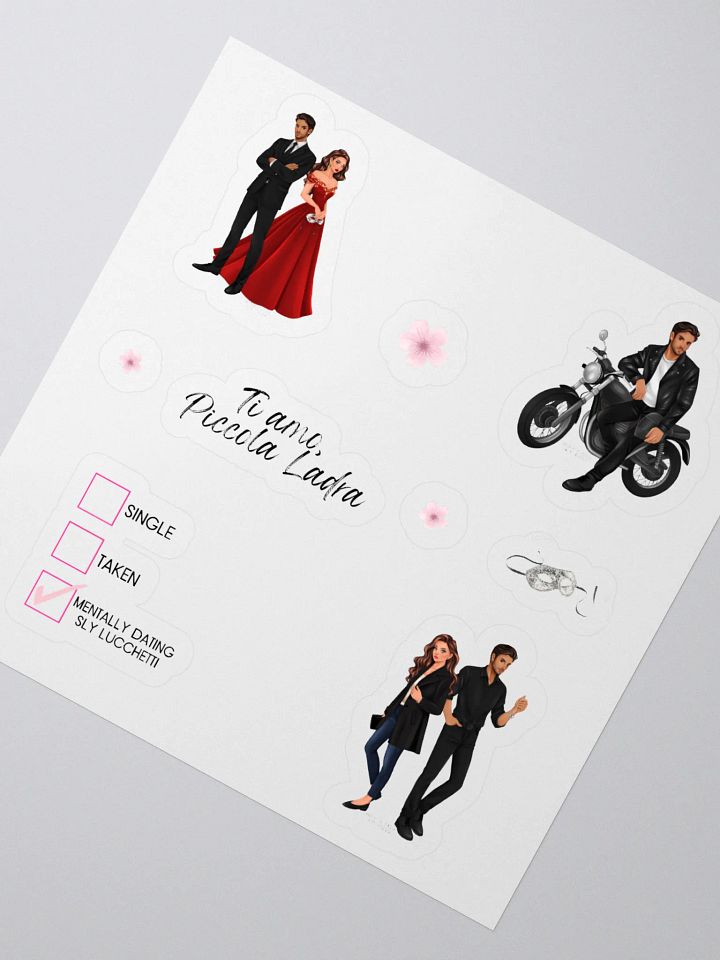 With a Kiss Sticker Sheet product image (2)