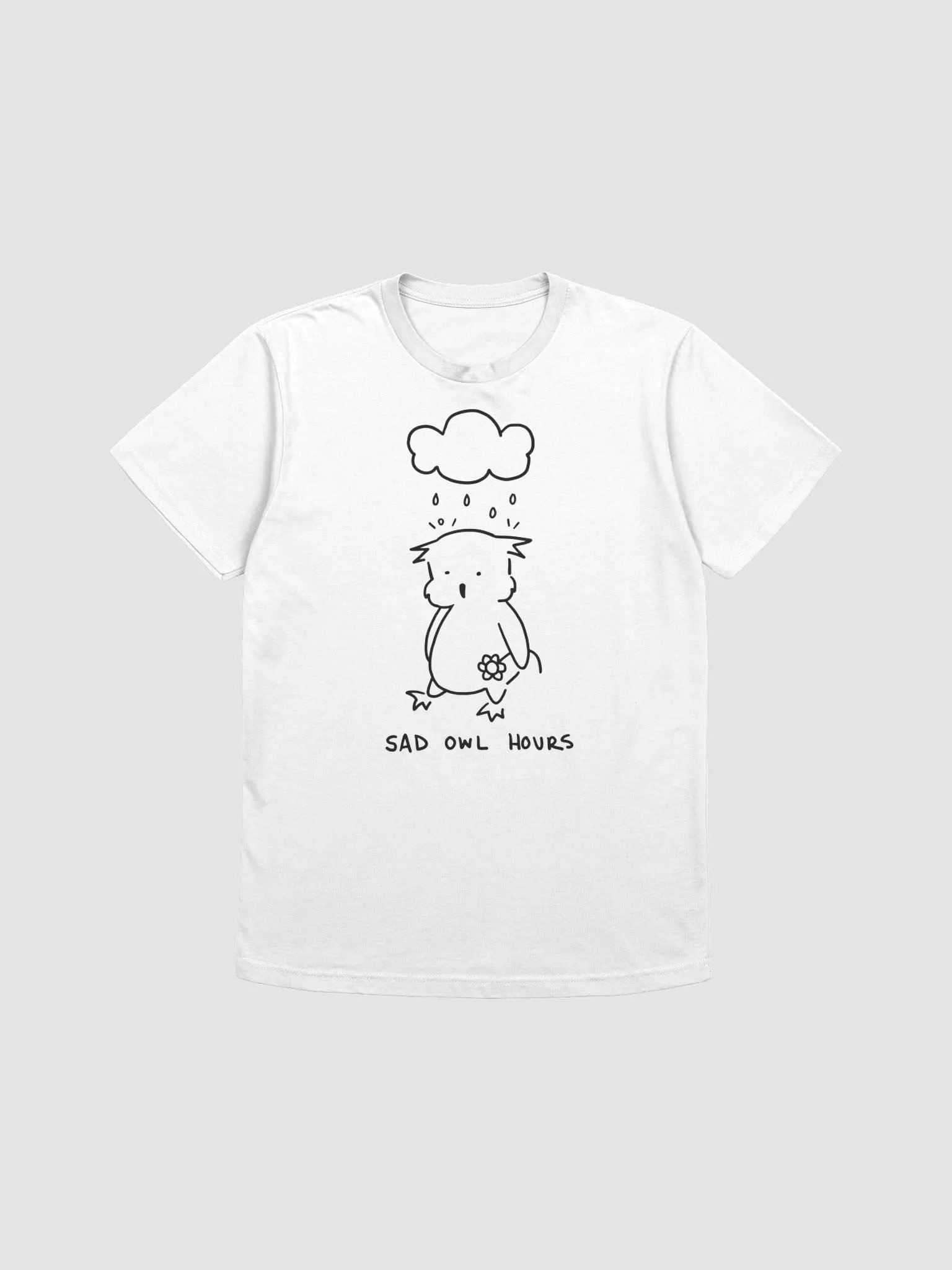 Sad Owl Hours Next Level Supersoft T-shirt (Light) product image (3)