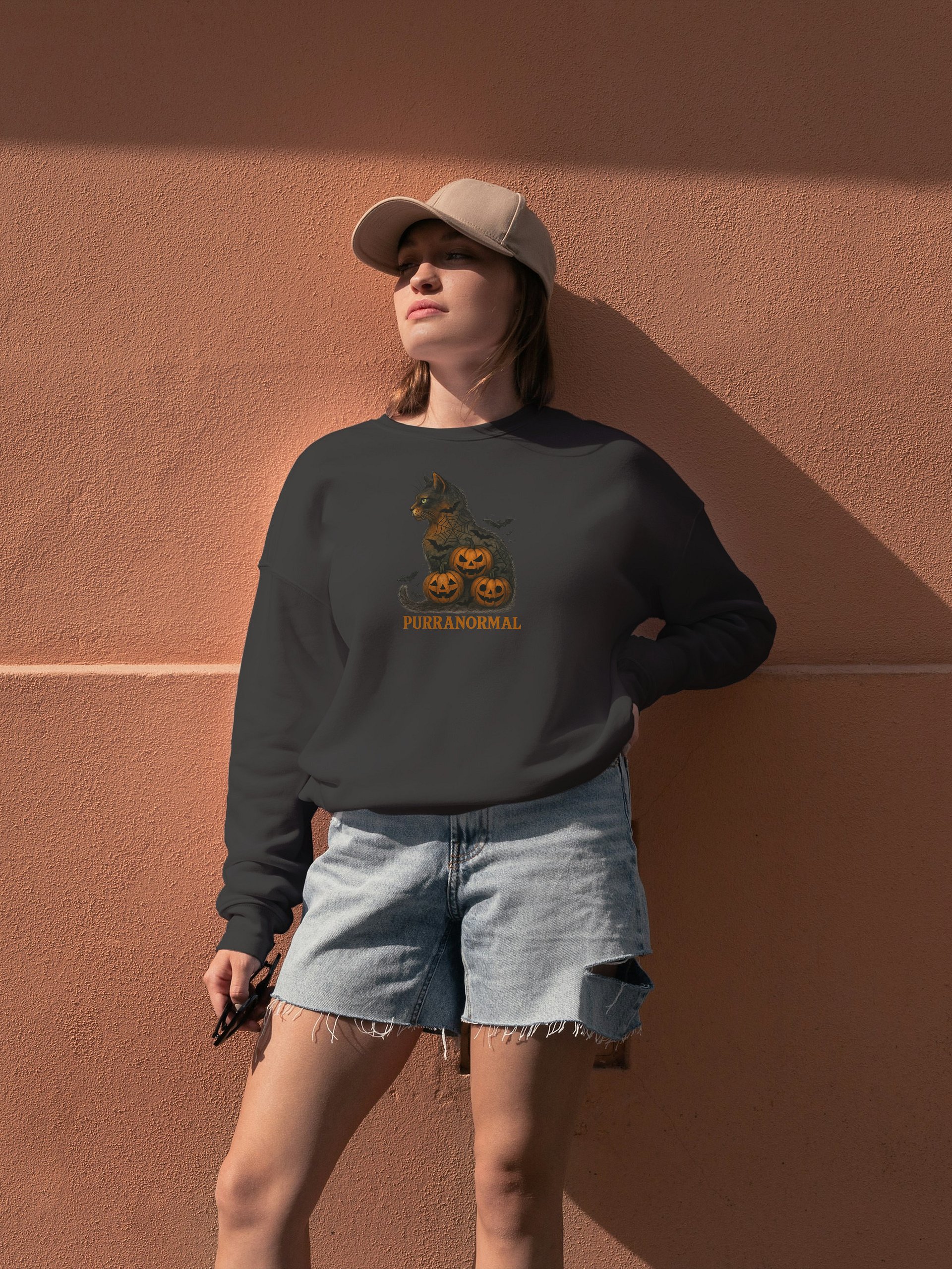 Purranormal Funny Cat Halloween Sweatshirt product image (33)