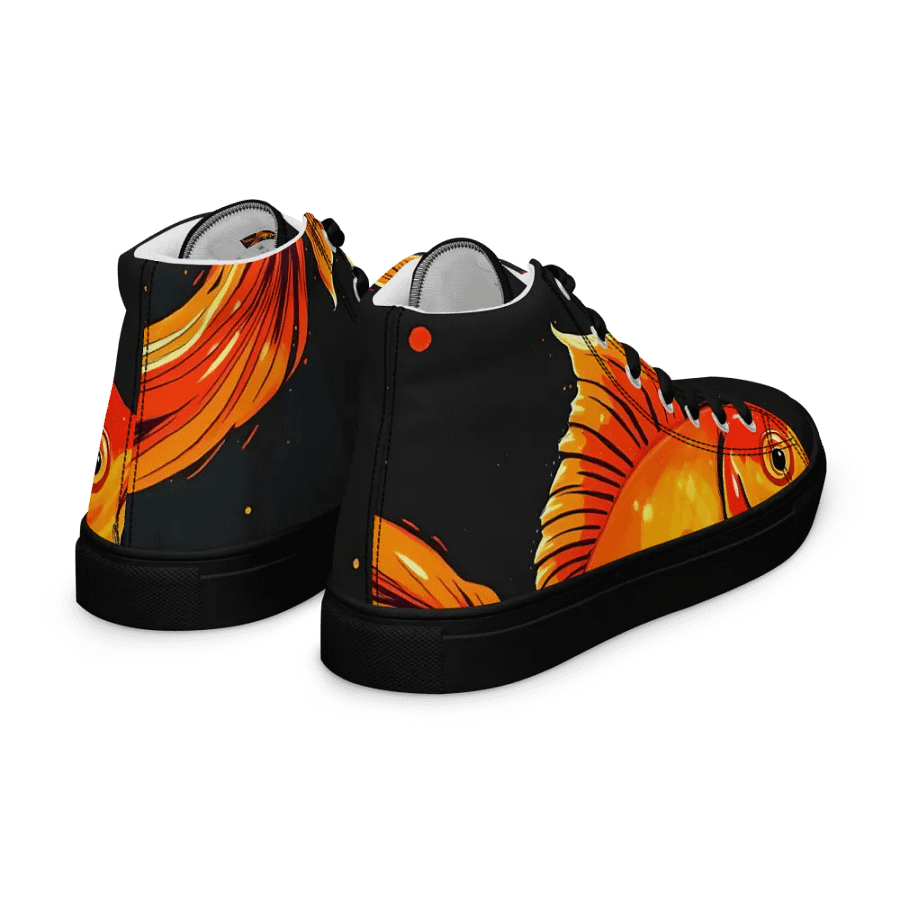 Luminous fins, Men's High Top Canvas Shoes product image (7)