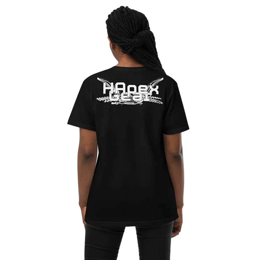 Unisex Garment-Dyed Pocket T-Shirt - White HApex Gear Black Logo product image (4)