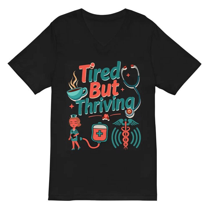 Tired But Thriving Healthcare V-Neck Tee product image (3)