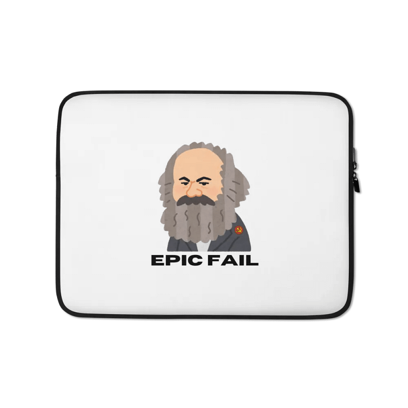 Copertina computer portatile "Marx Epic Fail" bianca