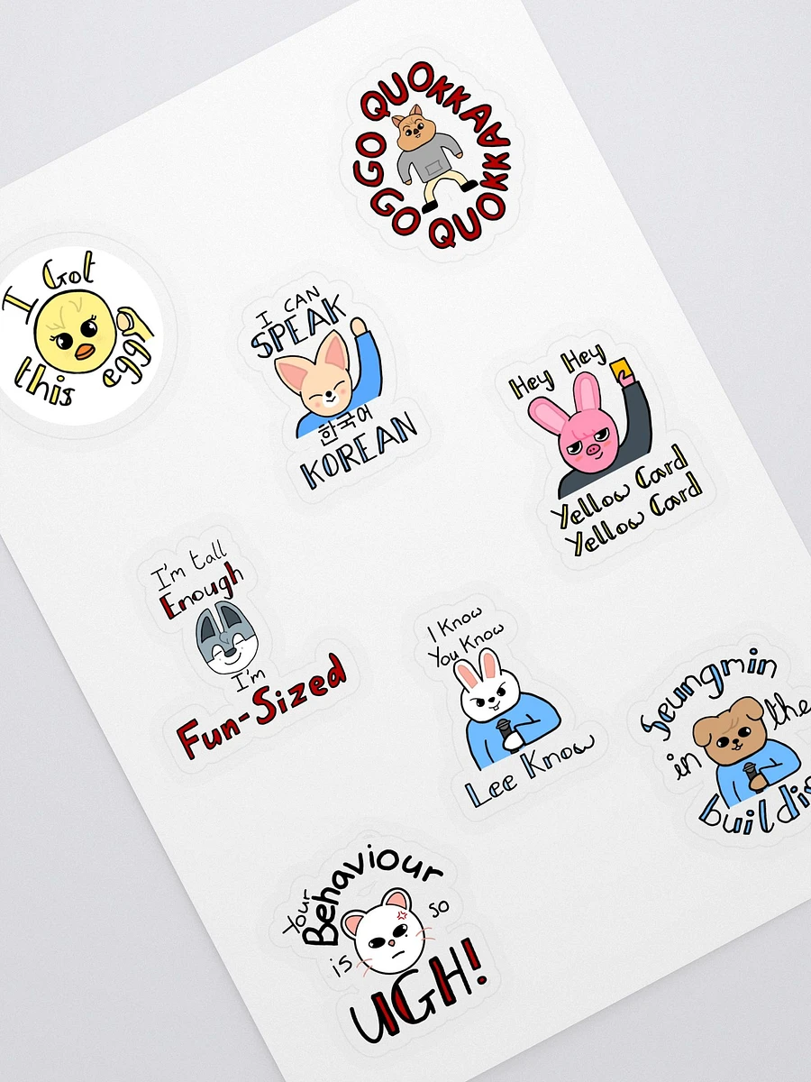 Skzoo quotes sticker sheet product image (1)