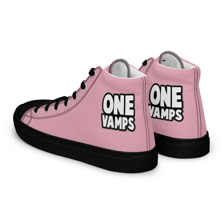 Women's High Top Canvas Shoes OneVamps Pink color product image (2)