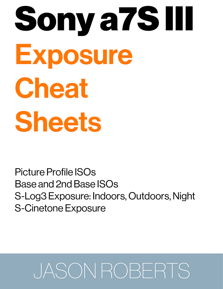 Sony a7S III Exposure Cheat Sheets product image (1)