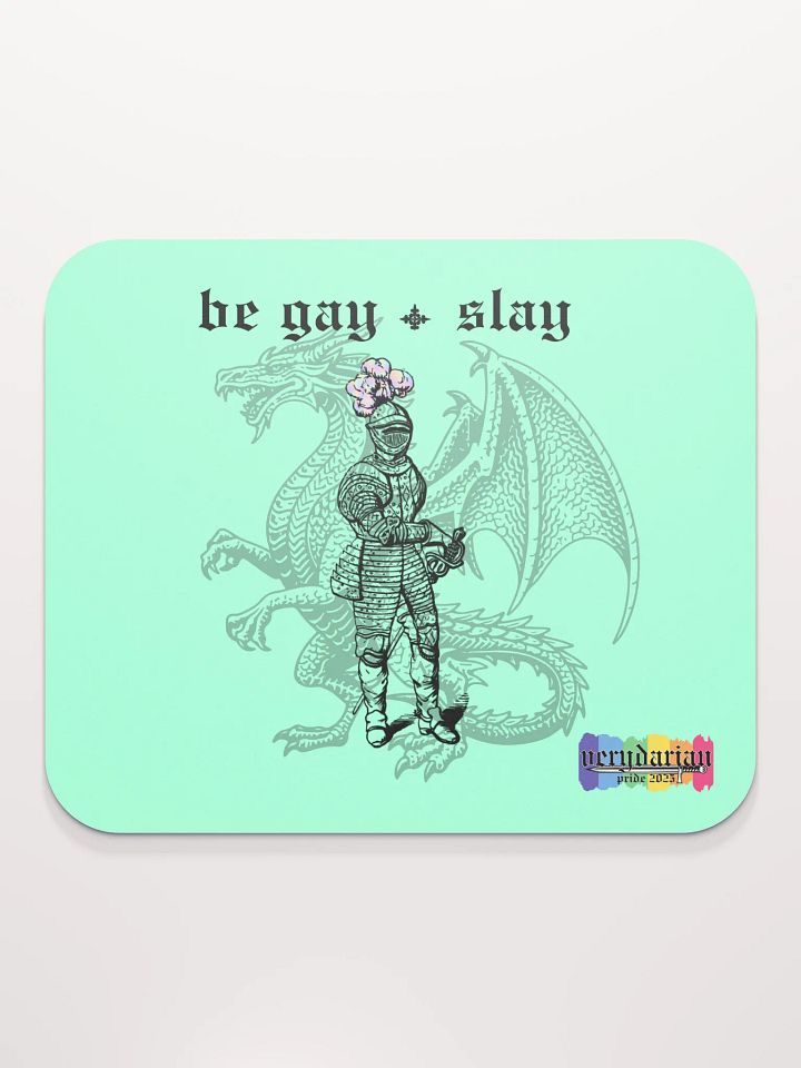 🗡️be gay & slay teal mousepad pride 2025🗡️ product image (2)