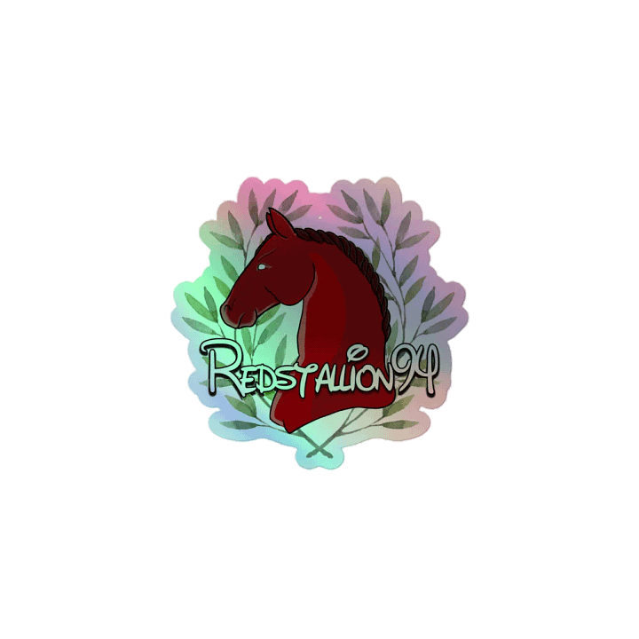 Majestic Red Stallion Holographic Sticker Sheet product image (1)