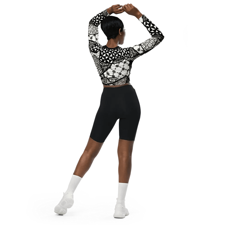 Eclectic Monochrome Vibes Crop Top product image (3)
