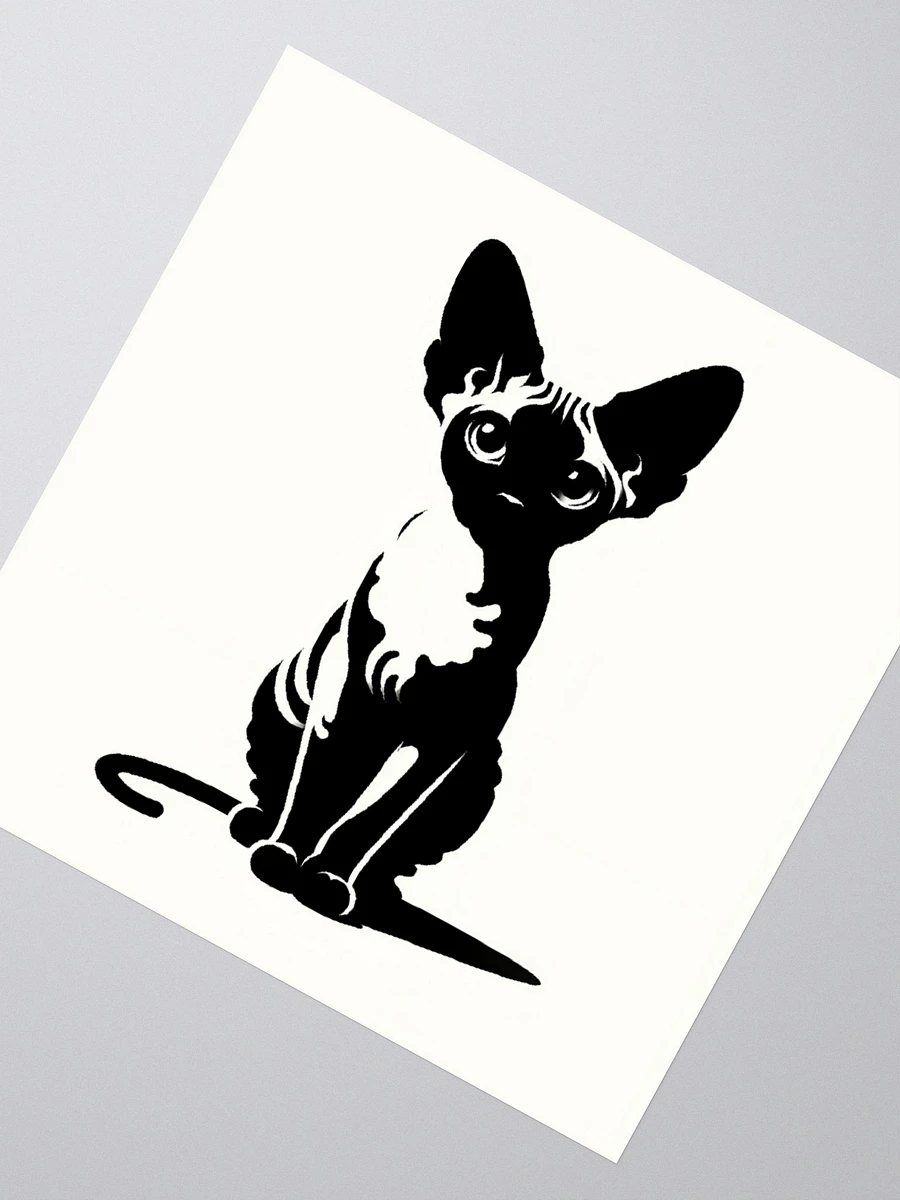 Kiss Cut Stickers: Devon Rex Monochrome product image (2)