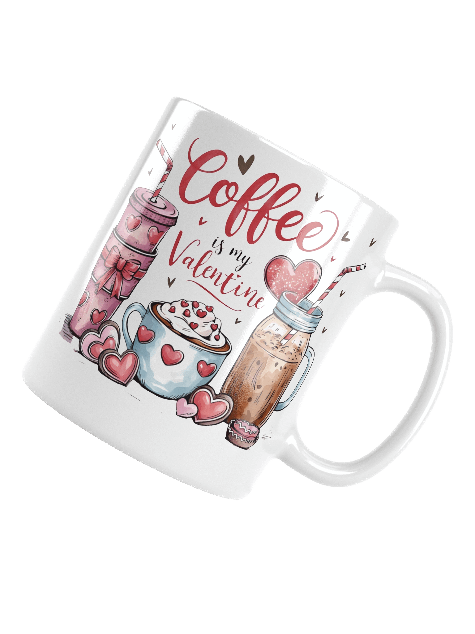 Coffee Mug White Glossy Coffee And Donuts product image (5)