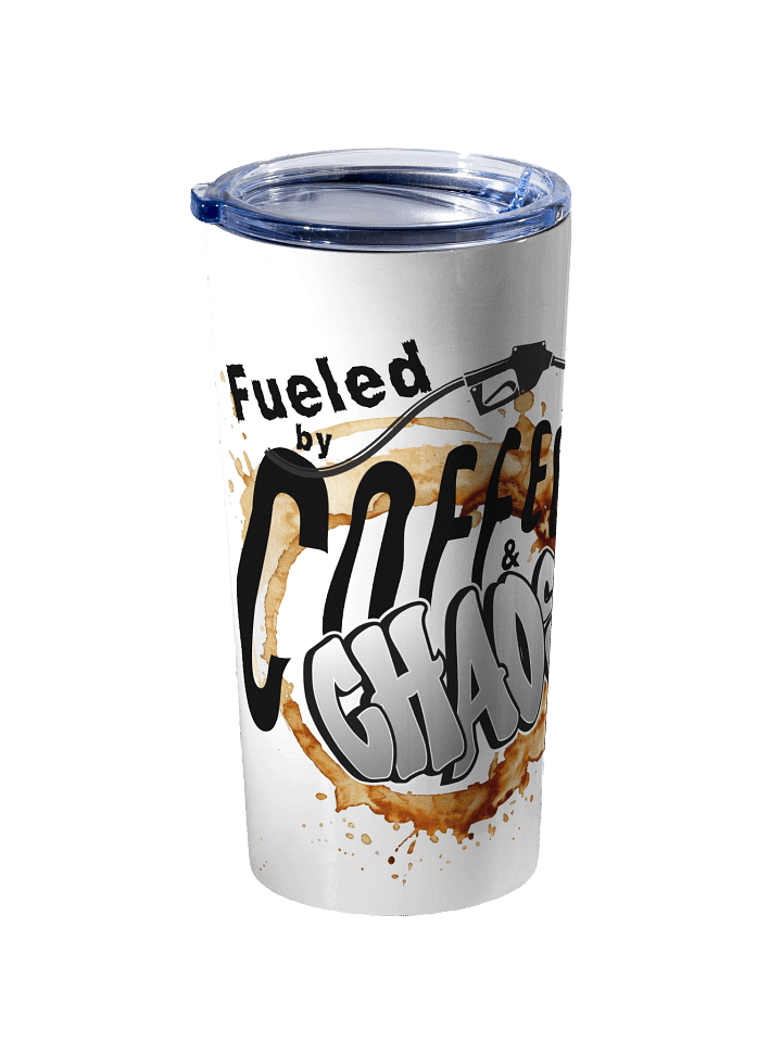 “Fueled by Coffee & Chaos” Graffiti 20oz Stainless Steel Tumbler product image (2)