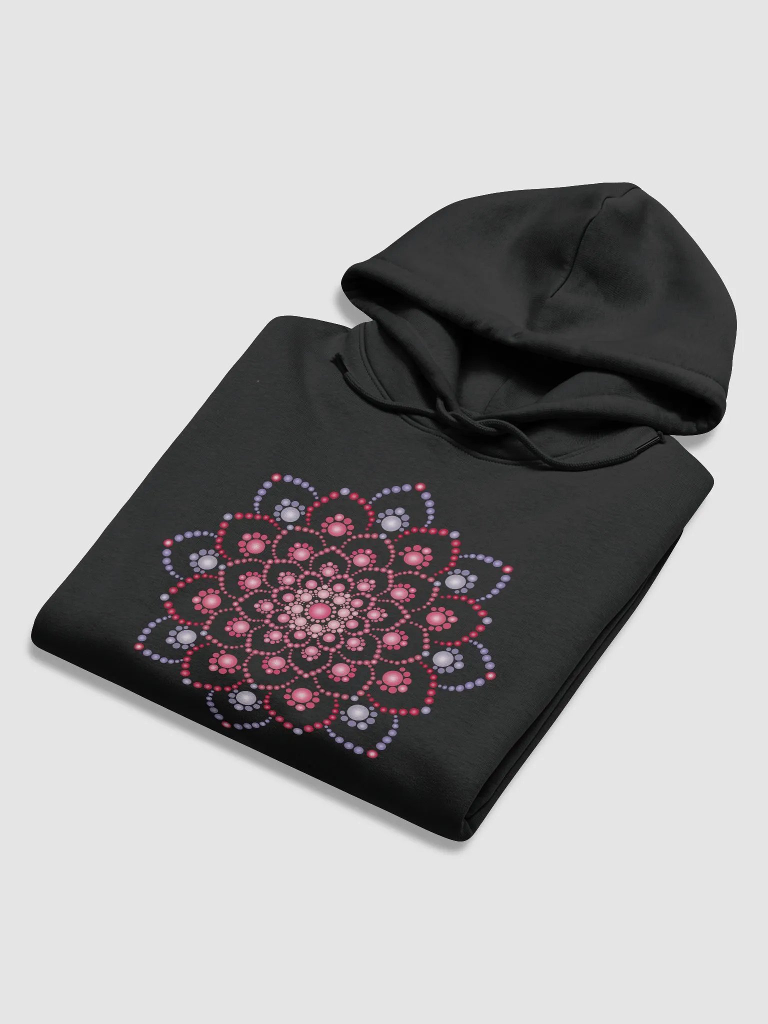 Purple and Pink Dot Mandala Unisex Eco Hoodie product image (6)