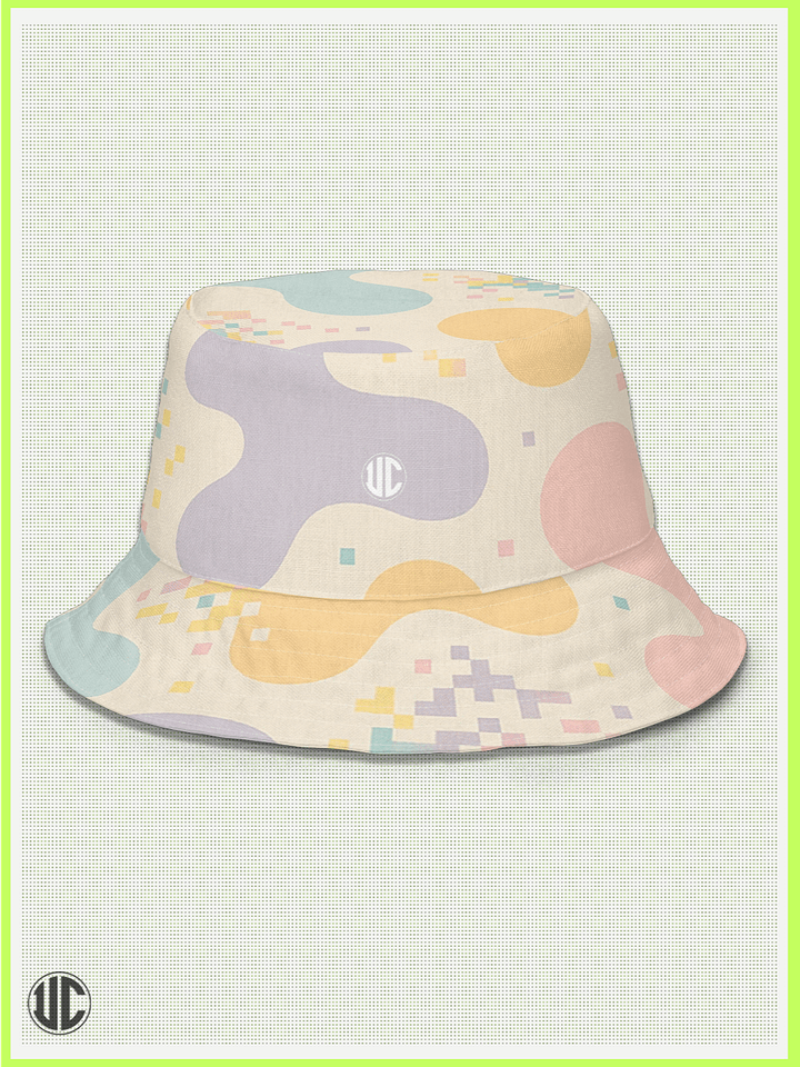 UnkoCon Dual-Side Bucket Hat – Digital Wave × Coral Camo product image (1)