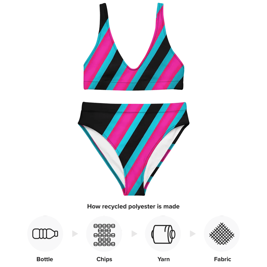 Cyber Pink Surf Stripe Bikini product image (4)
