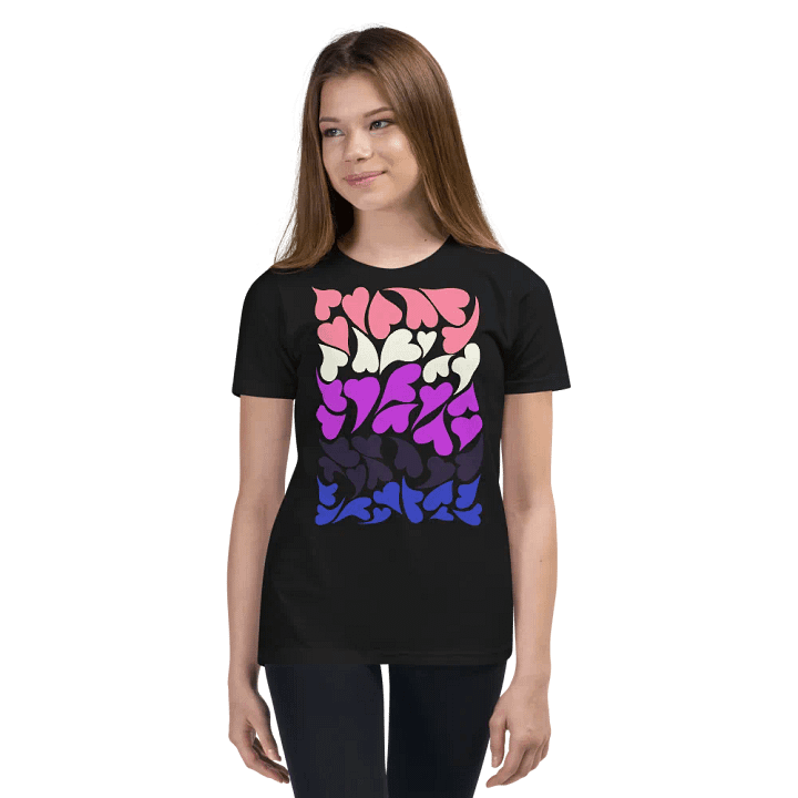 Nestled PRIDE Genderfluid T-shirt (Youth) product image (5)