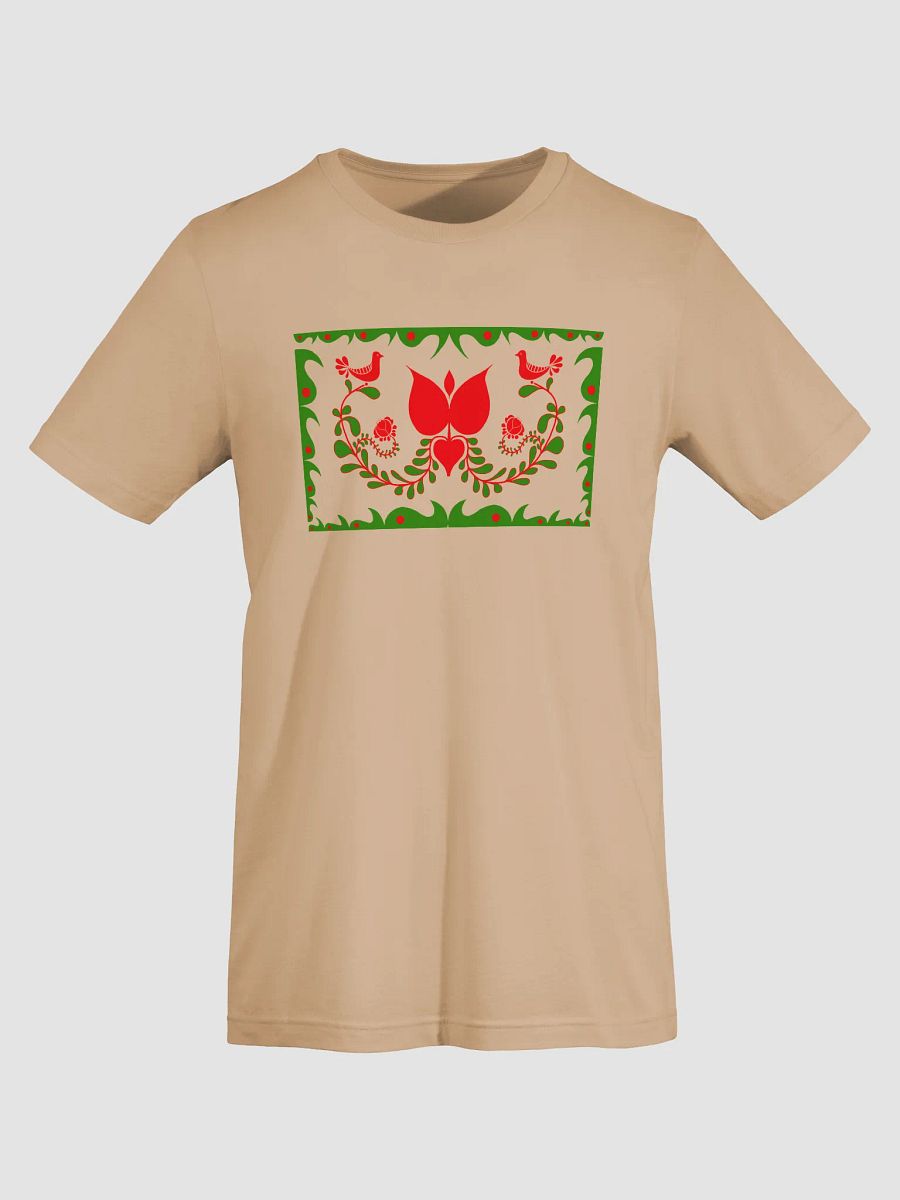Ornate Hungarian Floral and Bird Design T-Shirt product image (5)