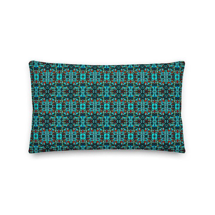 Turquoise Stained Glass - Premium Pillow product image (2)