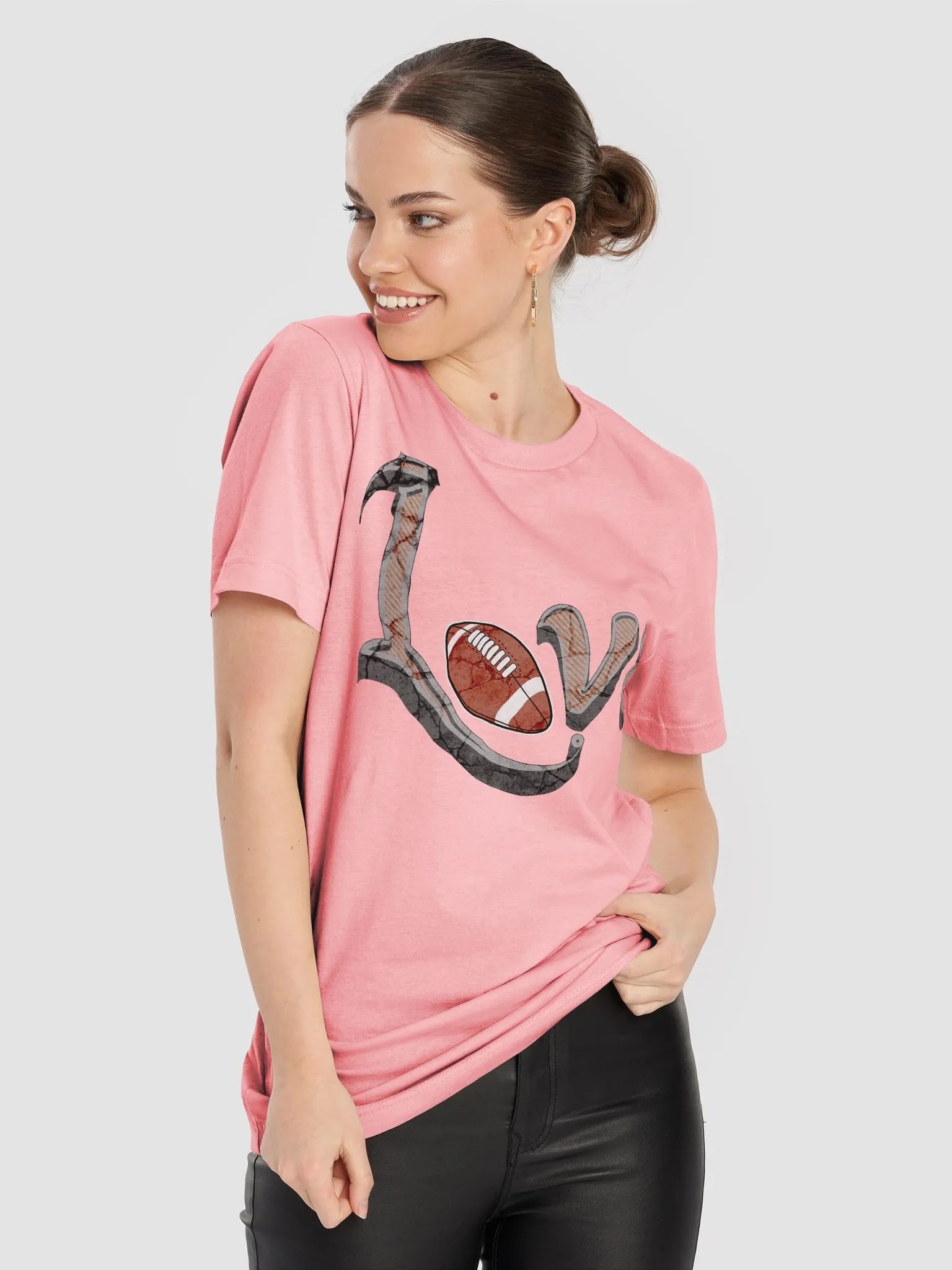 Love Football Textured T-Shirt product image (4)