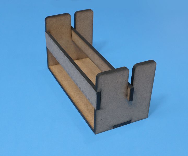 Acetate roll holder laser cutter template. SVG only, no physical product. Cake Collar roll holder. product image (2)