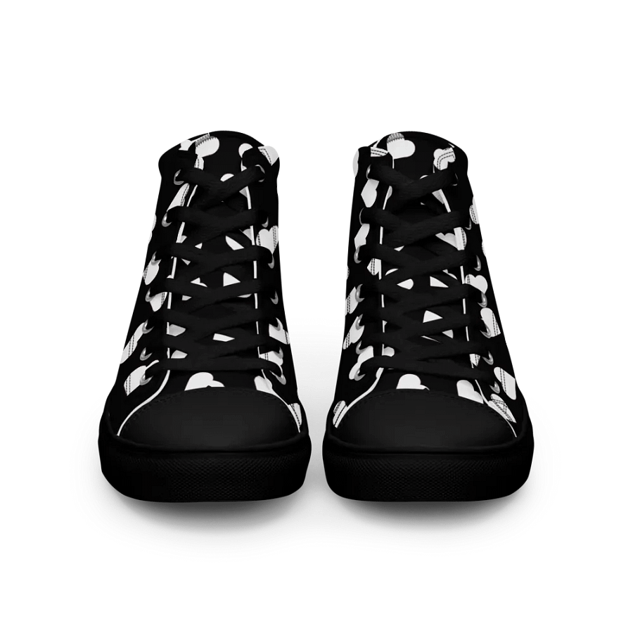 Love Pattern5 Black and White Mens Canvas High Top Shoes product image (3)
