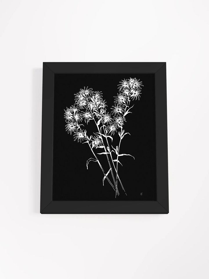 Ethereal Floral Silhouette Poster. - Bouquet Flowers Dark product image (2)