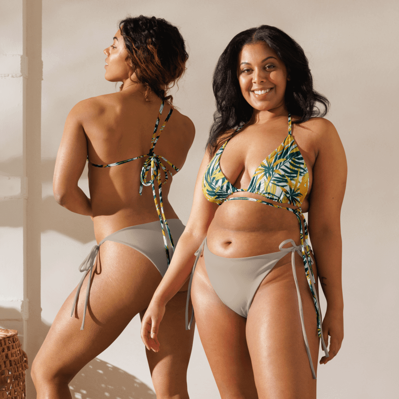 Tropical Summer | Recycled Padded String Bikini Top product image (2)