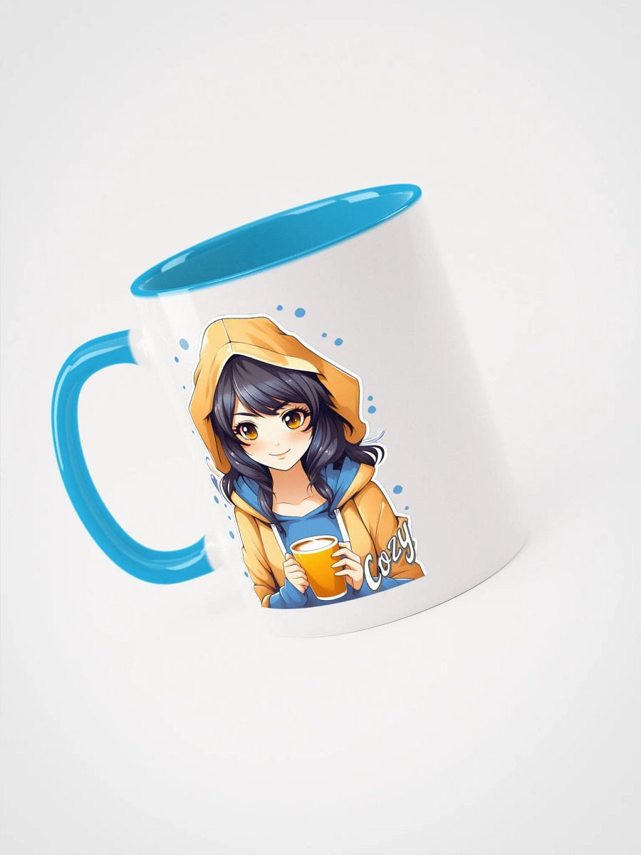Cozy Kawaii Anime Girl - Ceramic Mug with Color Inside - v2 product image (3)