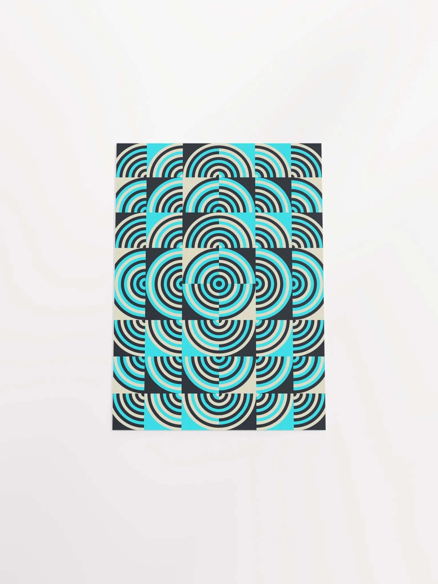 Cyan Geometric Pattern Print product image (10)